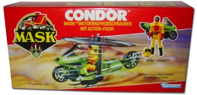 Kenner M.A.S.K. Condor German box second wave. Logo without missile launching. With Brad Turner figure.