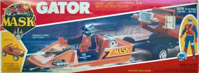 Kenner M.A.S.K. Gator US box second wave. Incl. the long masks and poster. For more details have a look to "Differences US boxes first toyline"