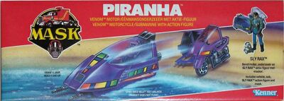 Kenner M.A.S.K. Piranha EU box second wave. Logo without missile launching.