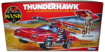 Kenner M.A.S.K. Thunderhawk EU box second wave. Logo without missile launching. Toy without missile.