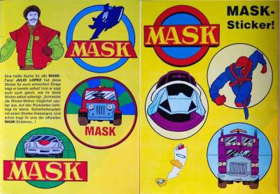 M.A.S.K. Sticker from a german comic