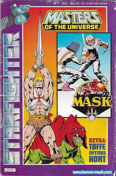 M.A.S.K. M.A.S.K. Norwegian Starfighter comic 1987 no. 7 M.A.S.K. M.A.S.K. Norwegian Starfighter comic 1987 no. 7