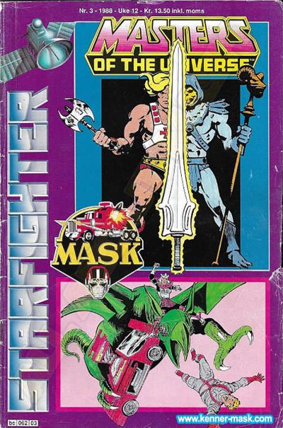 M.A.S.K. M.A.S.K. Norwegian Starfighter comic 1988 no. 3 M.A.S.K. M.A.S.K. Norwegian Starfighter comic 1988 no. 3