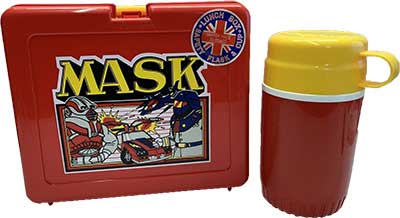 M.A.S.K. M.A.S.K. Lunchbox Bluebird UK  red & red thermos Matt Trakker & Miles Mayhem